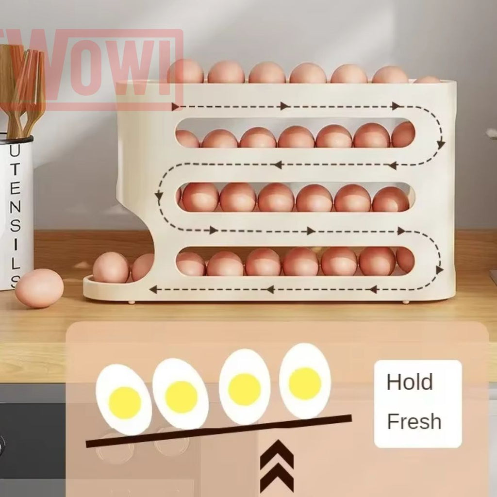 🥚 Dispensador de Huevos Deslizante de 4 Niveles