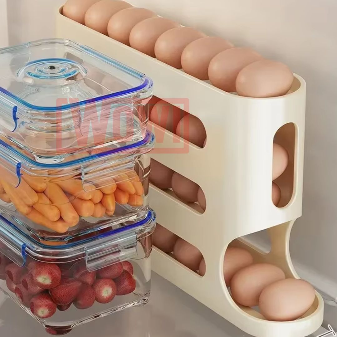 🥚 Dispensador de Huevos Deslizante de 4 Niveles