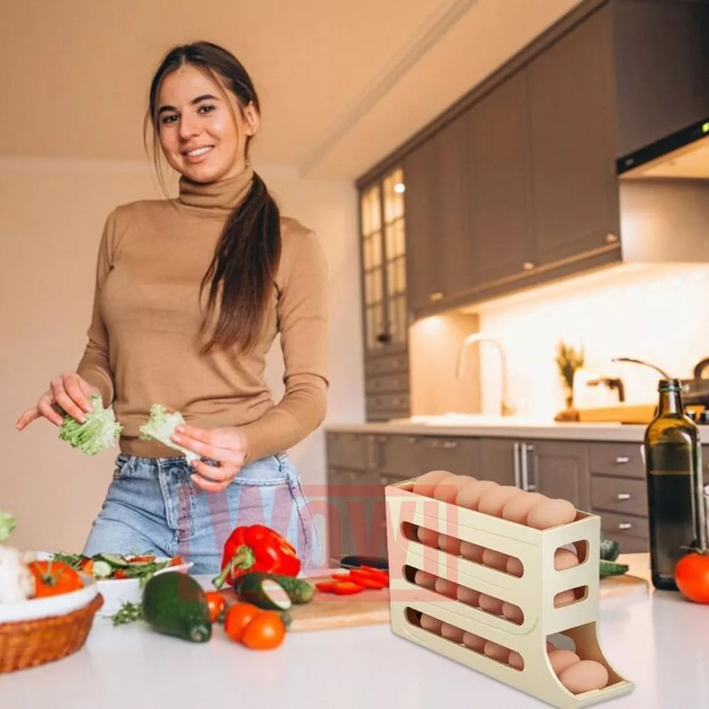 🥚 Dispensador de Huevos Deslizante de 4 Niveles